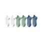 MYT-199 Breathable Ankle Socks 6 Pack (2 White/2 Light Green/2 Haze Blue)