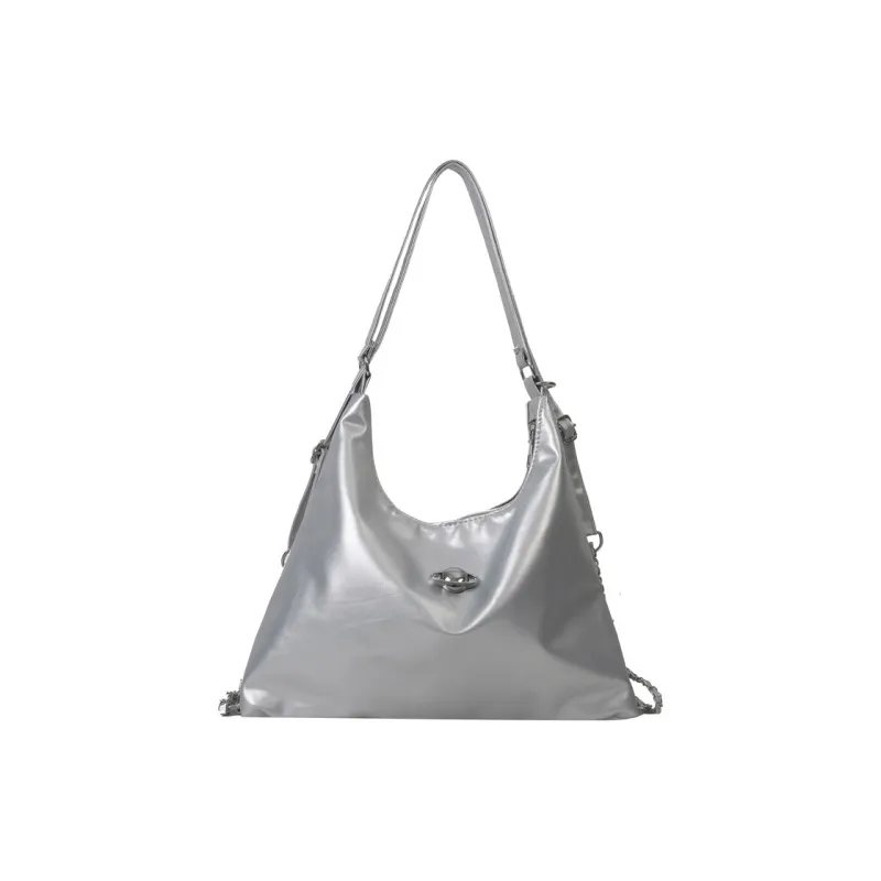 BALANG PU Backpack Shoulder Bag Regular Women's White/Black/Khaki/Silver-8