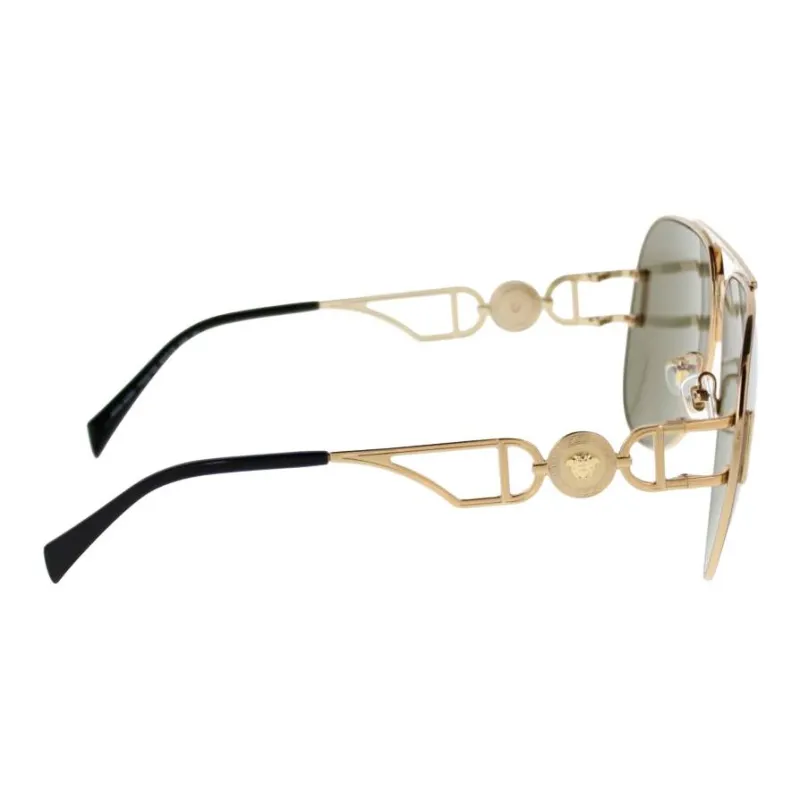 FANSIZHE Metal Aviator Sunglasses Unisex Gold-2