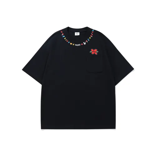 Guuka x AGAHO Short Sleeved T Shirts Men's Black