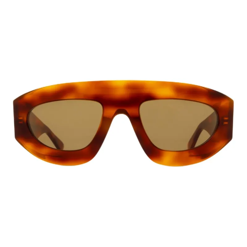 Bottega Veneta Acetate Irregular Shape Sunglasses Men's Tortoiseshell-1