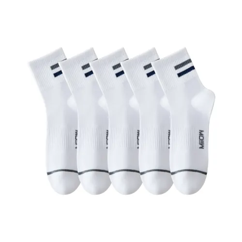 MIIOW Mid Calf Socks Men's 5 Pack