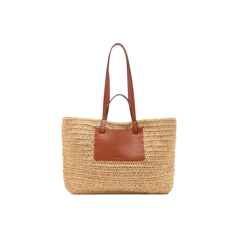 Ulla Johnson Raffia Tote Bag, Shopping Bag, Shoulder Bag, Handbag Tubas Women's Beige-1