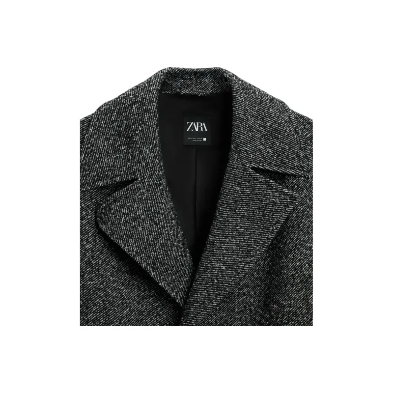 ZARA Coats Men Coal Gray-2