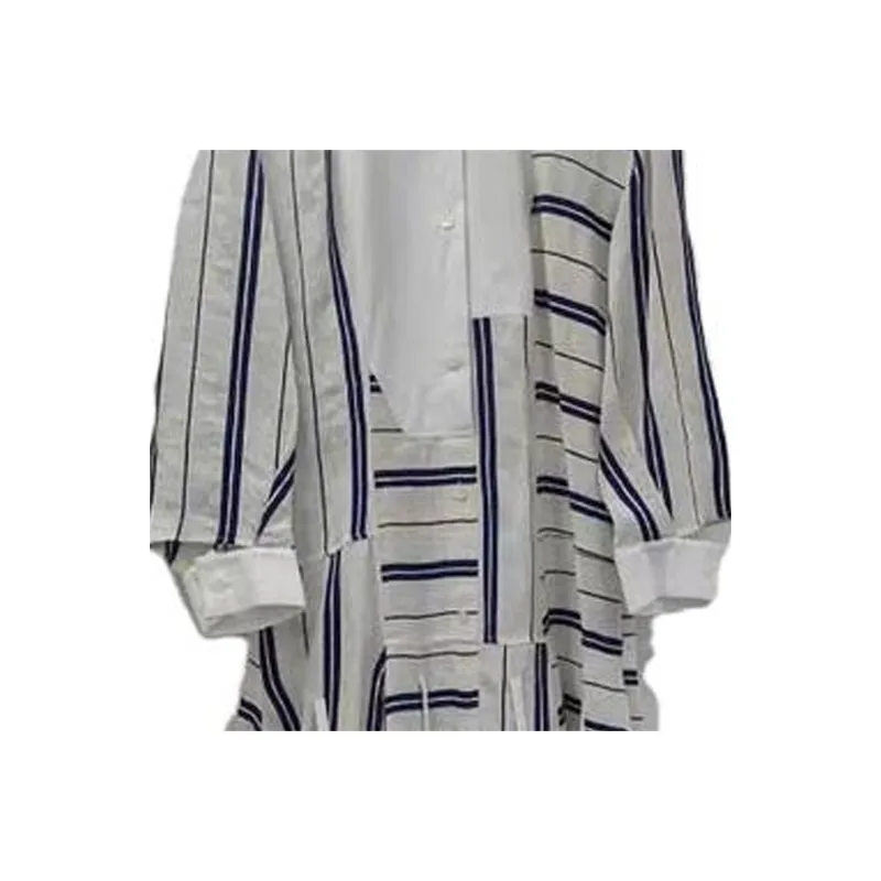 LOEWE Long Sleeved Dress Women's Blue White-2