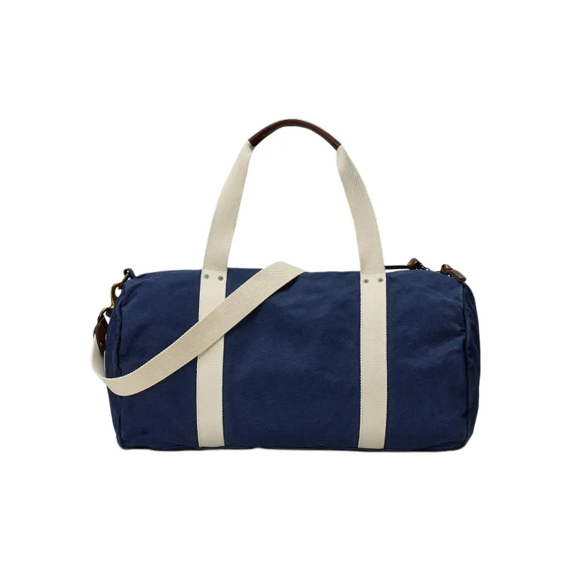 Polo Ralph Lauren Cotton One Shoulder Crossbody Portable Travel Bag Men's Dark Blue-2