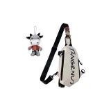 White Bag+Cute Cow Pendant
