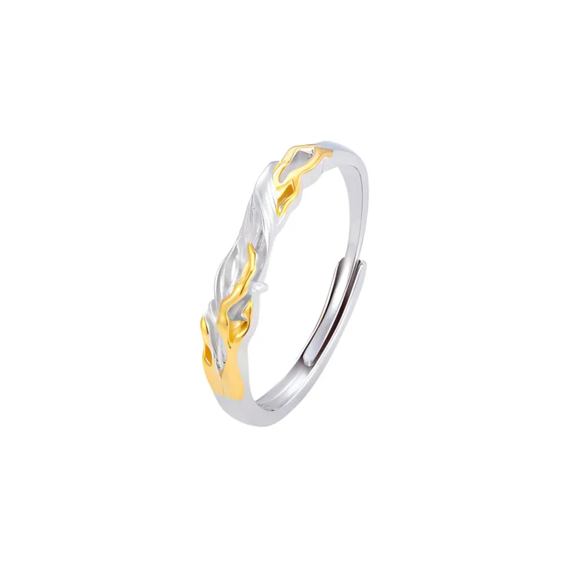CLARKIA FLOWER S999 Fine Silver Rings Unisex-3