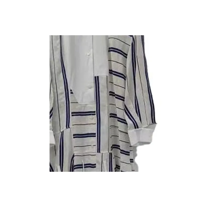 LOEWE Long Sleeved Dress Women's Blue White-4