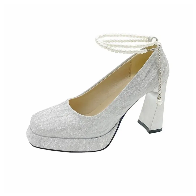 NTOZE Chunky Heel High Heels Women's-1