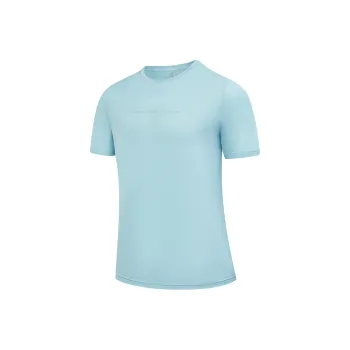 QIAODAN T Shirt Men's Serene Aqua Blue