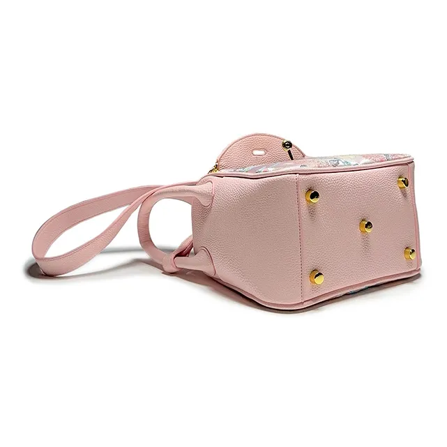 ESNSY Silk Blend Fabric Shoulder Bag Regular Women's Pink-5