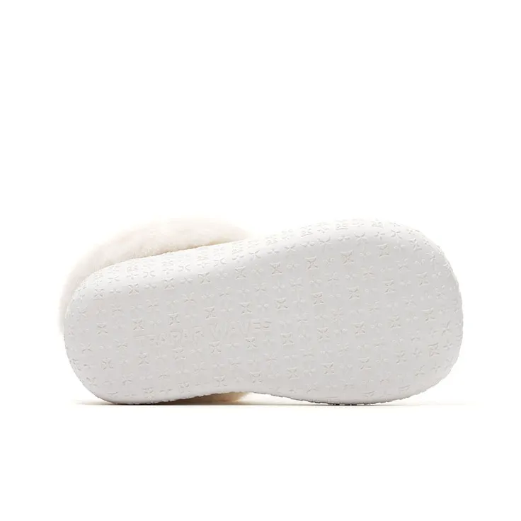 TRAPAR WAVES Closed Toe Slippers Women's White-5