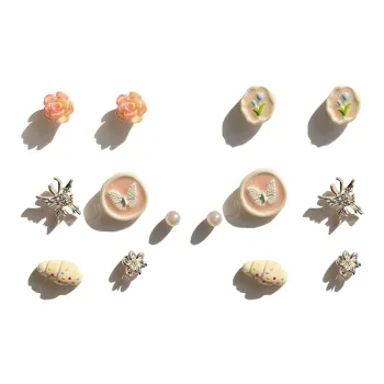 Shiban Alloy Stud Earrings Women's