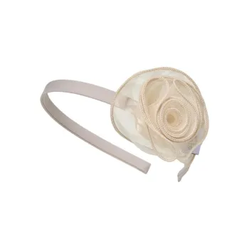 Emis Chiffon Organza Headbands Women's Beige