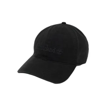 Timberland Cotton Baseball Caps Men's Black