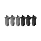 MYT-199 Breathable Ankle Socks 6 Pack (3 Dark Gray/3 Black)