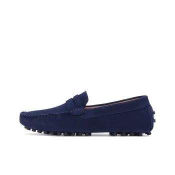 Bull charm Gommino Loafers Men Blue/Light Brown/Burgundy/Black/Gray