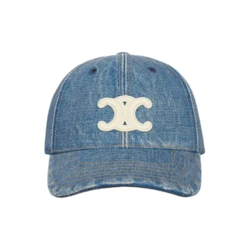 CELINE Cotton, Denim Baseball Caps Men's Blue