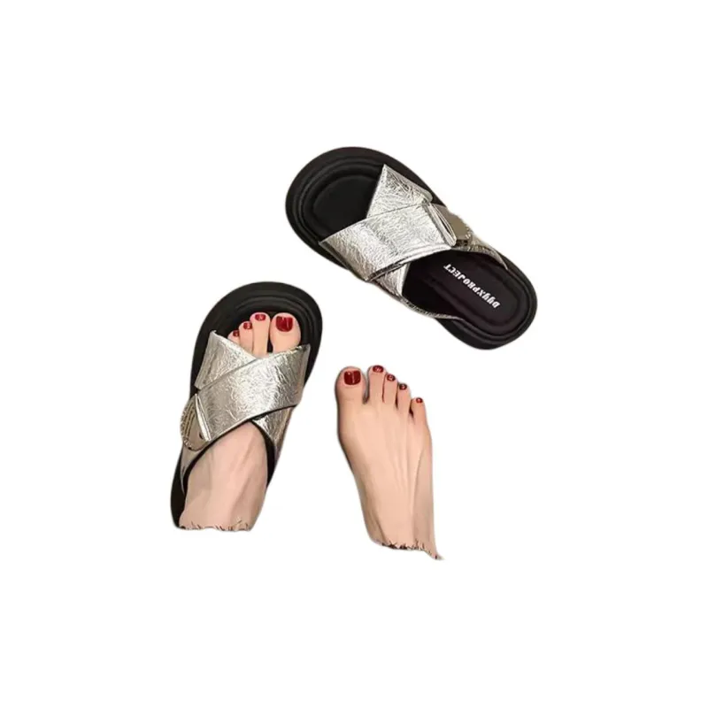 ALPLUME Slippers Silver Green Black-3