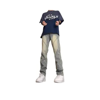 TESTUNG Classic Jeans Men's Yellow Mud Style