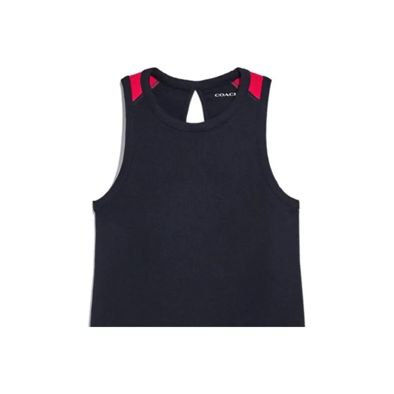 COACH FW22 Tank Top Women's Navy Blue-3