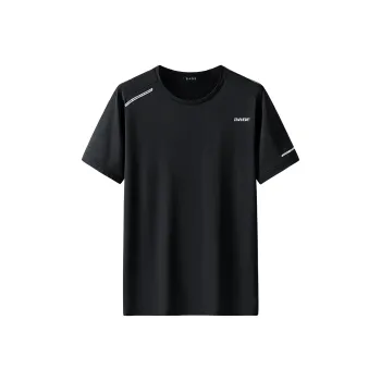 BAGE Versatile Solid Color Ice Silk Short Sleeved T Shirts Unisex