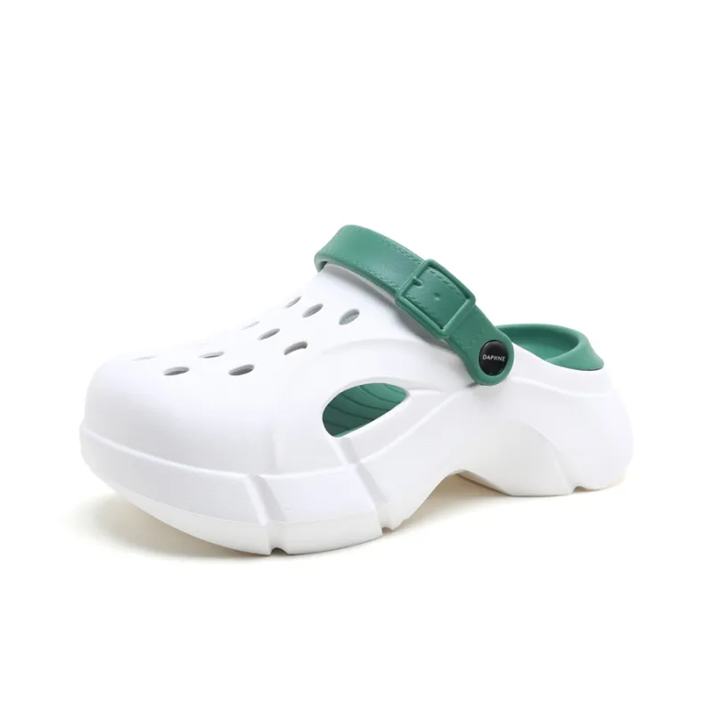 DAPHNE Clogs Women's White Green-1