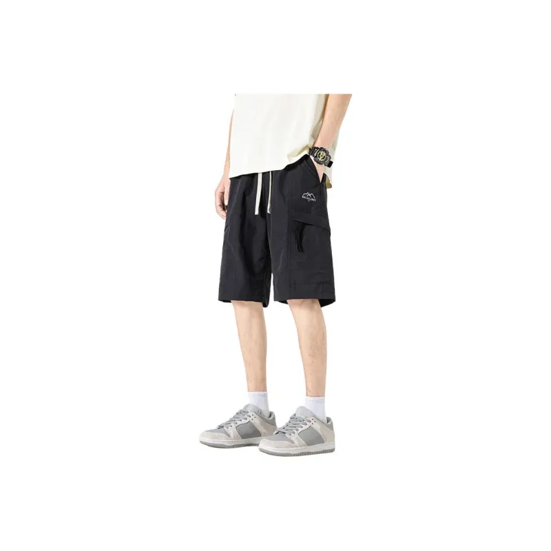 Warrior Huichao Riding The Wind Collection Cargo Shorts Unisex Green-7