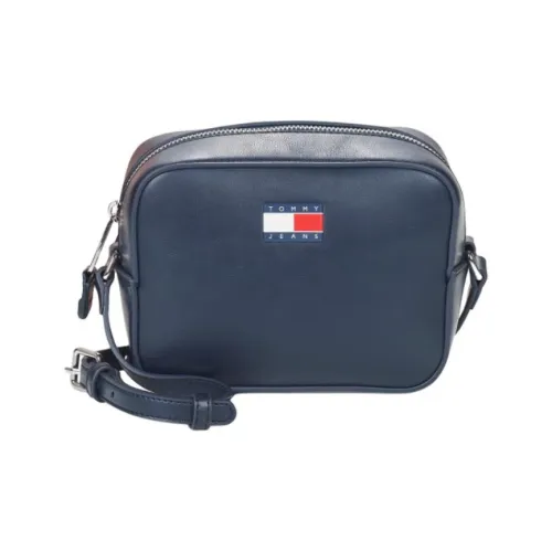 Tommy Hilfiger Synthetic Leather Shoulder Bag, Crossbody Bag Medium Size Women's Dark Blue