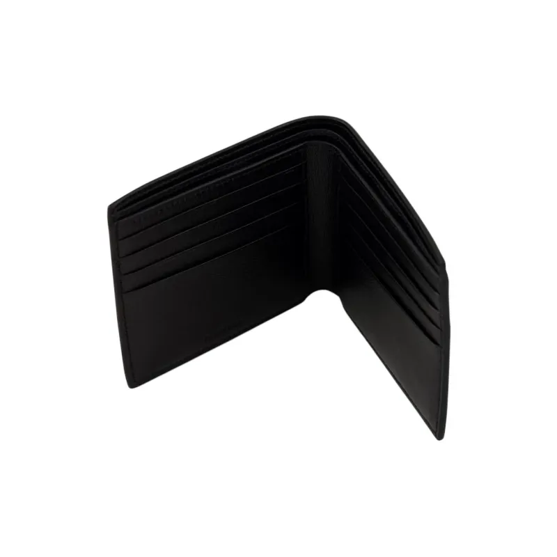 Balenciaga Cash Calfskin Wallet Men's Black & Blue-2