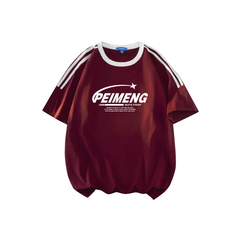 PEIMENG Short Sleeved T Shirts Unisex Comes With Necklace-10