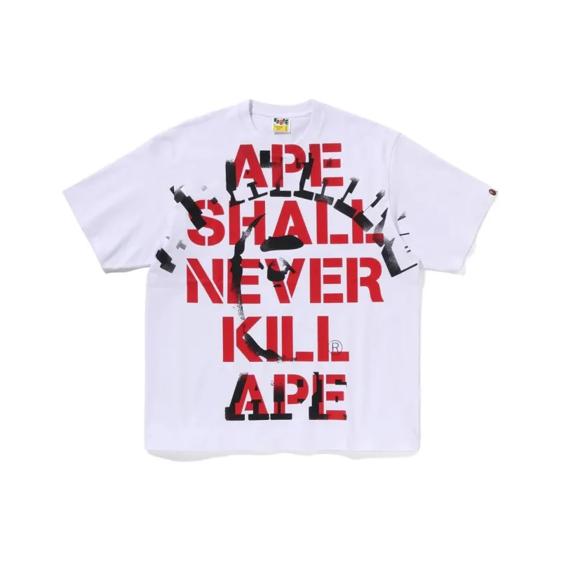 Bape Spray Print College Relaxed Fit Tee-2