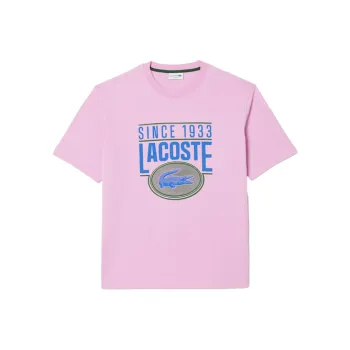 LACOSTE Regular T Shirt Men's Pink