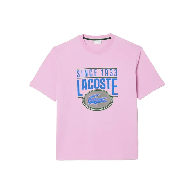 LACOSTE Regular T-Shirt Men's Pink-0