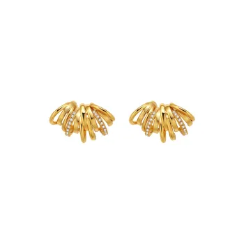 BOONEE ALUS White Gold Plated Copper Earrings Women's