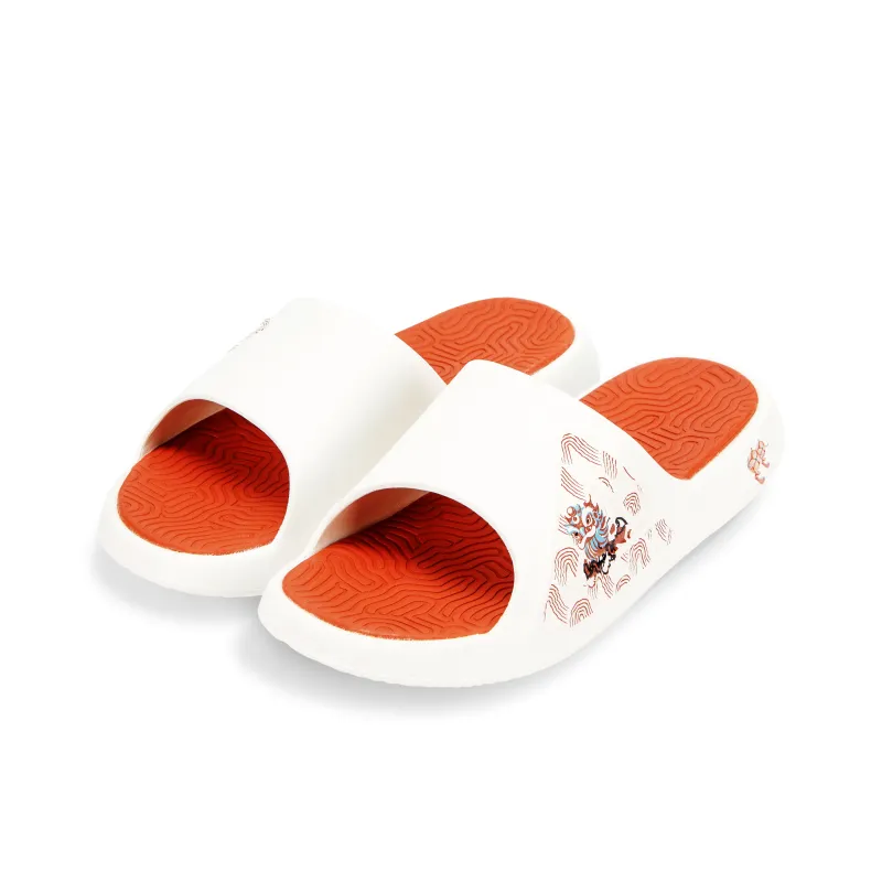 PEAK State Pole Guochuang Slippers Slip Resistant Odor Resistant Abrasion Resistant Slide Slippers Men's White Red-4
