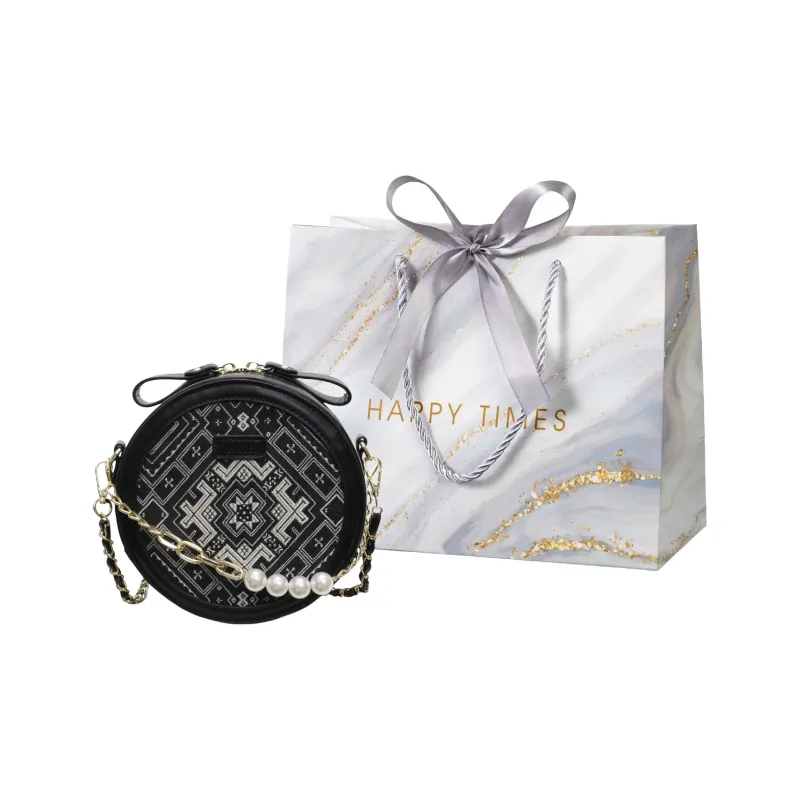Miss Angel PU Handbag Women's White/Black/Purple-5