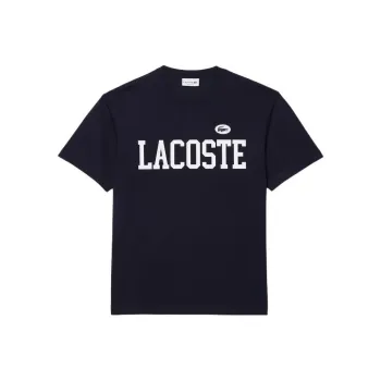 LACOSTE Logo print Organic Cotton T shirt