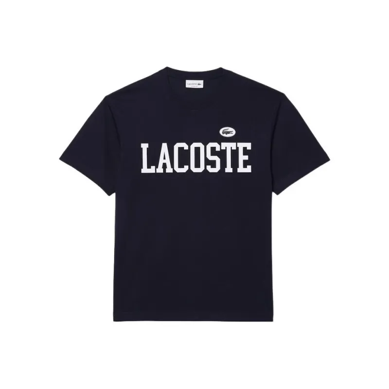 LACOSTE Logo print Organic Cotton T shirt-0