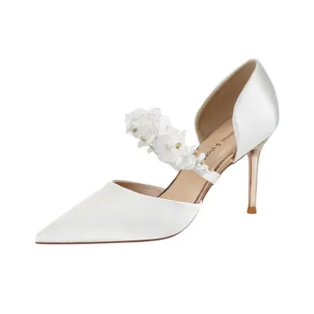 Than Than Me Slim Heel High Heels Women's Ecru