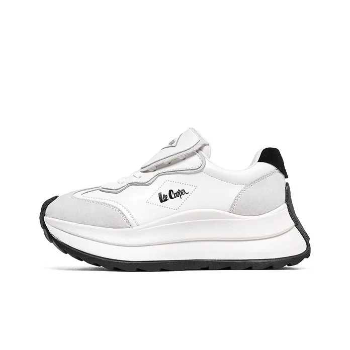 Lee Cooper Abrasion Resistant Height Increasing Low Top Chunky Sneakers Women's-0