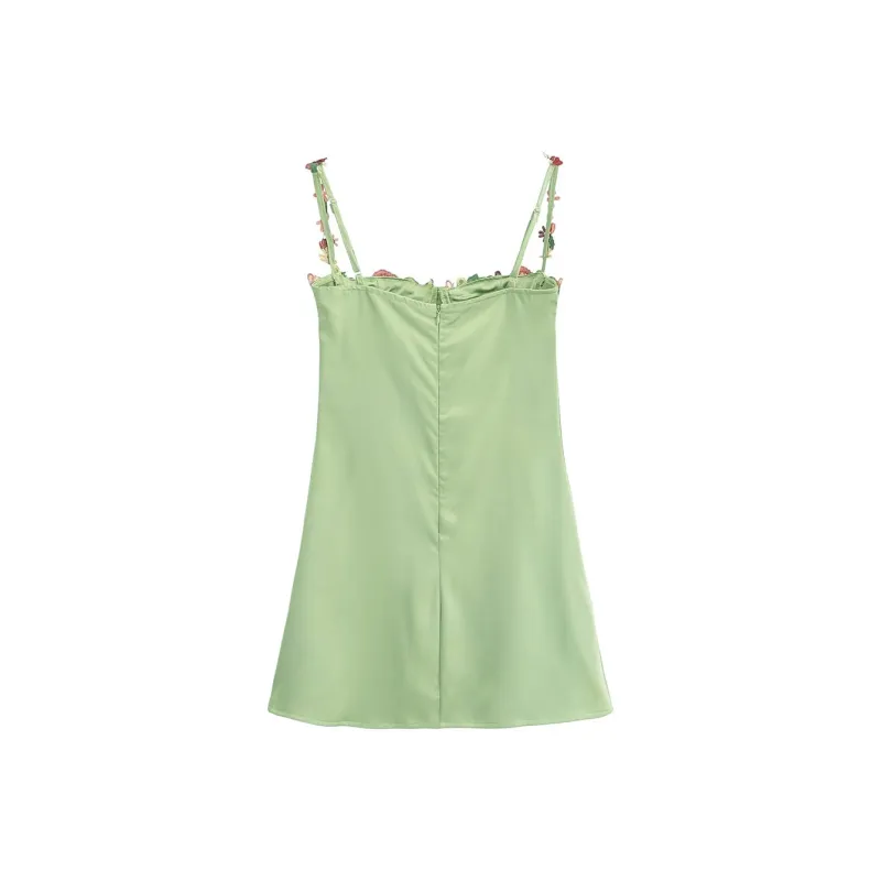PAZZO Slip Dresses Women's Green-1