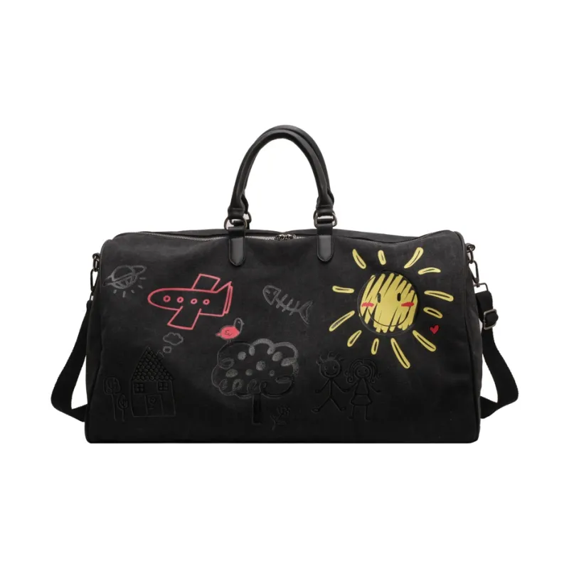 BUBM Canvas Travel Bag Unisex Black/Green/Coffee-0