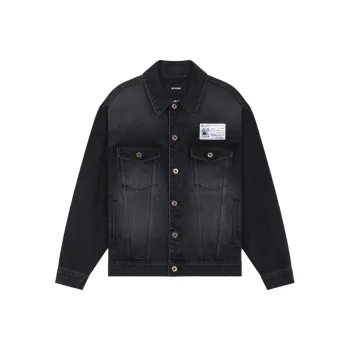 WE11DONE Denim Jackets Men Black
