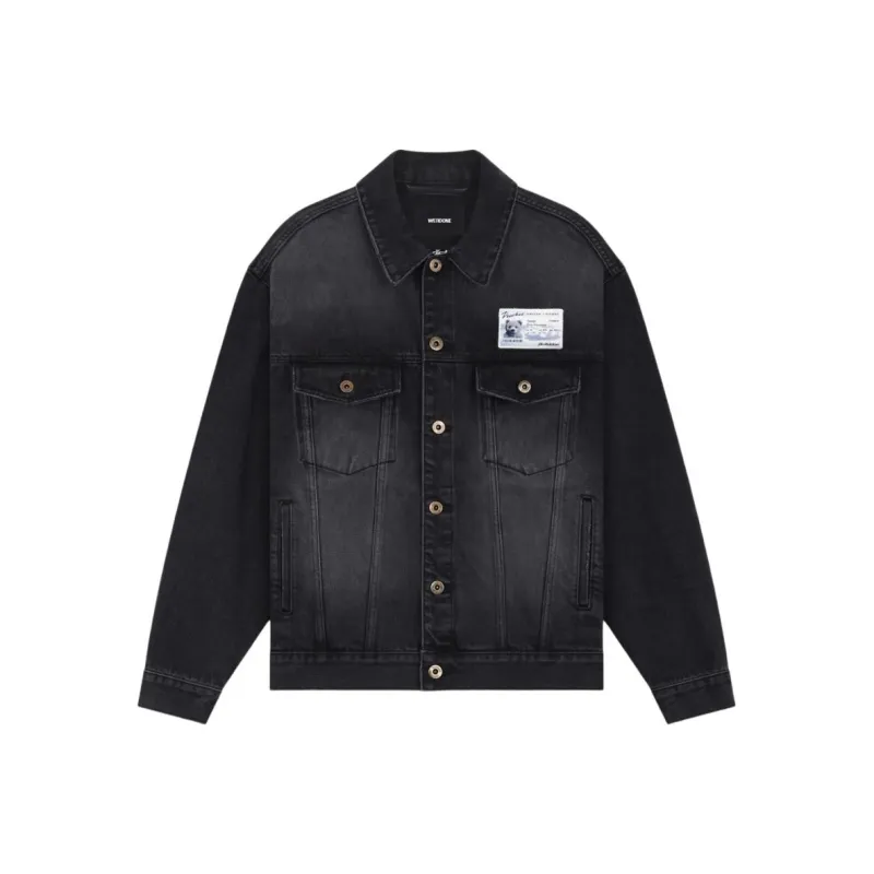 WE11DONE Denim Jackets Men Black-0