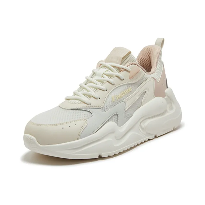 361° Abrasion Resistant Breathable Slip Resistant Low Top Casual Shoes Women's Lotus Seed White-1