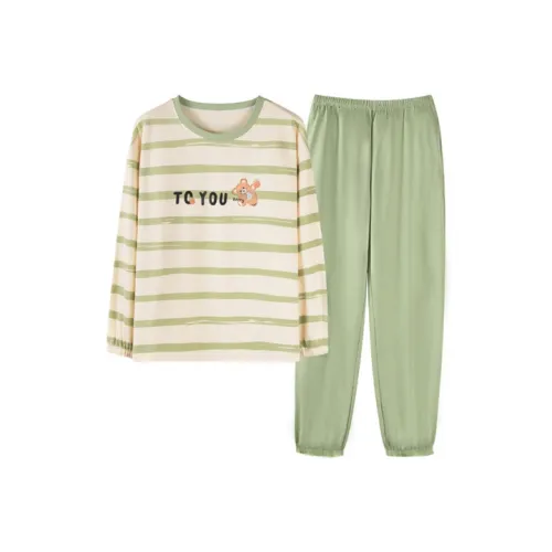 MIIOW Pajama Set Women's Apricot Green