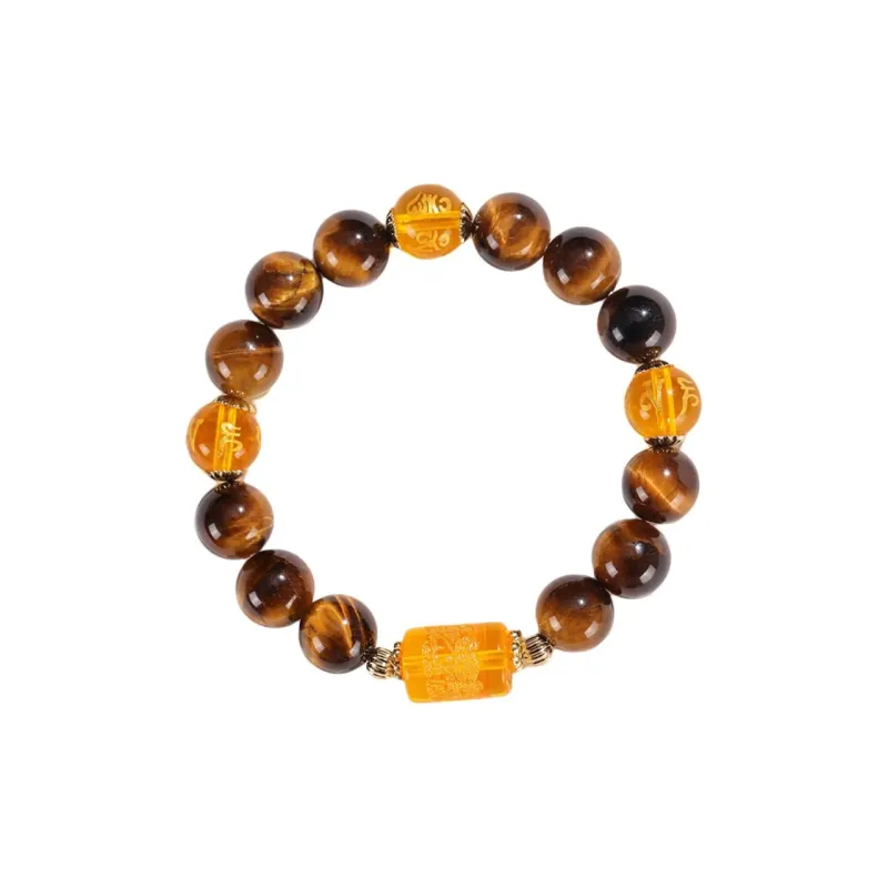ZUIWENGLANGYASHANWENCHUANG Tiger's Eye Stone Bracelets Unisex-0