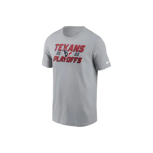 nike rankings Red Texans 2023 NFL Playoffs T-Shirt Men's Gray